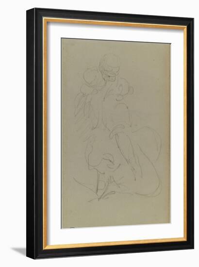 Femme et enfant-Edouard Manet-Framed Giclee Print