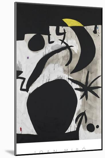 Femme et Oiseaux Dans la Nuit, 1969 - 1974-Joan Miro-Mounted Art Print