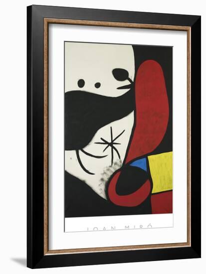 Femme et Oiseaux Dans un Paysage, 1970-1974-Joan Miro-Framed Art Print