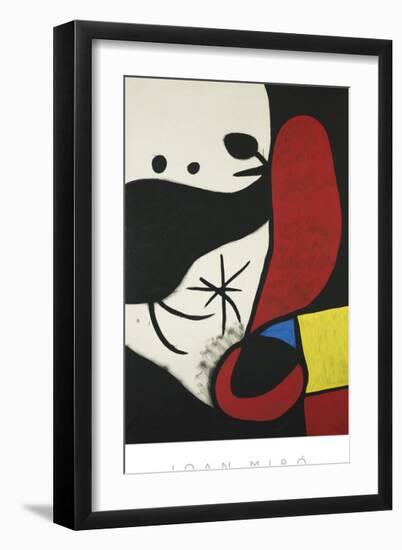 Femme et Oiseaux Dans un Paysage, 1970-1974-Joan Miro-Framed Art Print