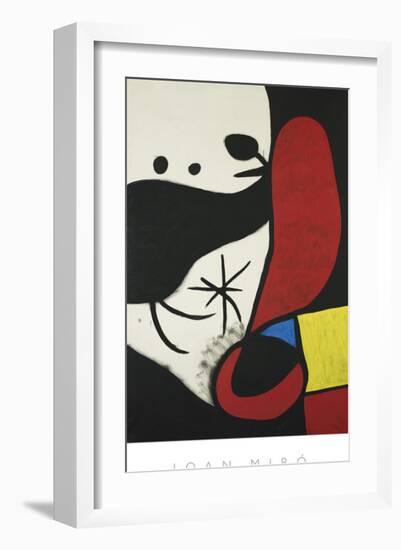 Femme et Oiseaux Dans un Paysage, 1970-1974-Joan Miro-Framed Art Print