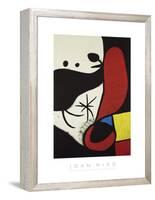 Femme et Oiseaux Dans un Paysage, 1970-1974-Joan Miro-Framed Stretched Canvas