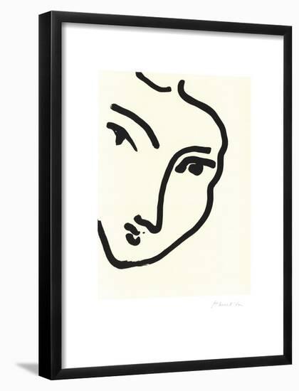 Femme II (Nadia au menton)-Henri Matisse-Framed Art Print