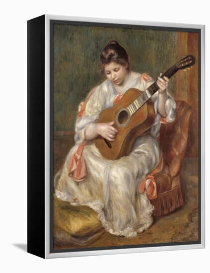 Femme jouant de la guitare-Pierre-Auguste Renoir-Framed Premier Image Canvas