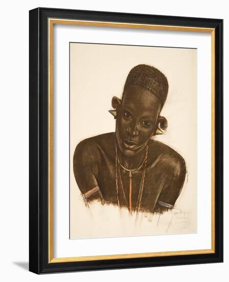 Femme M'gogo (Dodoma), from Dessins Et Peintures D'afrique, Executes Au Cours De L'expedition Citro-Alexander Yakovlev-Framed Giclee Print