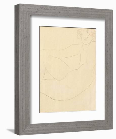 Femme Nue Accoudee, 1918-Amedeo Modigliani-Framed Giclee Print