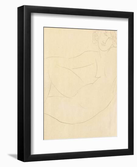 Femme Nue Accoudee, 1918-Amedeo Modigliani-Framed Giclee Print