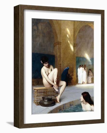 Femme Nue, C.1889-Jean Leon Gerome-Framed Giclee Print