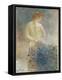 Femme nue, de dos, avec une queue de paon, la tête de profil à droite-Albert Besnard-Framed Premier Image Canvas