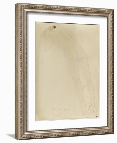 Femme nue, de dos, étendue sur le ventre-Auguste Rodin-Framed Giclee Print