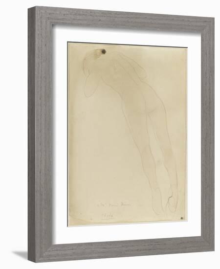 Femme nue, de dos, étendue sur le ventre-Auguste Rodin-Framed Giclee Print