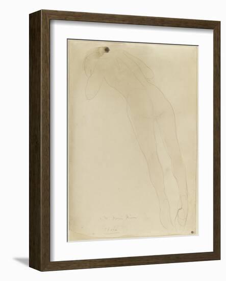 Femme nue, de dos, étendue sur le ventre-Auguste Rodin-Framed Giclee Print