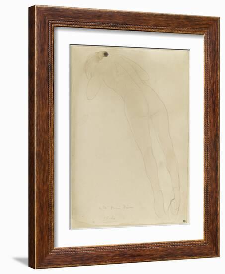 Femme nue, de dos, étendue sur le ventre-Auguste Rodin-Framed Giclee Print