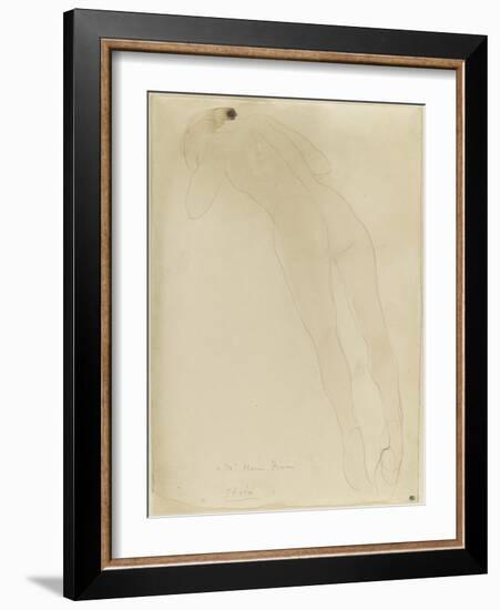 Femme nue, de dos, étendue sur le ventre-Auguste Rodin-Framed Giclee Print