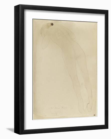 Femme nue, de dos, étendue sur le ventre-Auguste Rodin-Framed Giclee Print