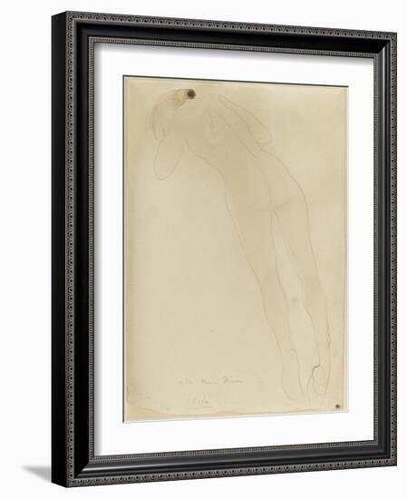 Femme nue, de dos, étendue sur le ventre-Auguste Rodin-Framed Giclee Print