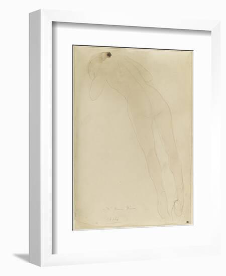 Femme nue, de dos, étendue sur le ventre-Auguste Rodin-Framed Giclee Print