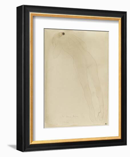 Femme nue, de dos, étendue sur le ventre-Auguste Rodin-Framed Giclee Print