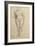 Femme nue, debout, de face, étude pour Scène de guerre-Edgar Degas-Framed Giclee Print