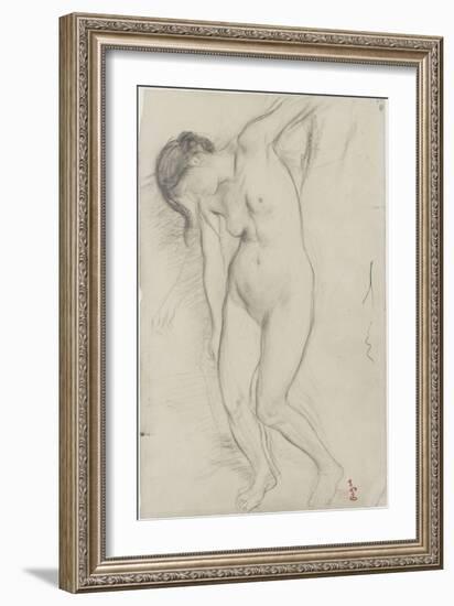 Femme nue, debout-Edgar Degas-Framed Giclee Print