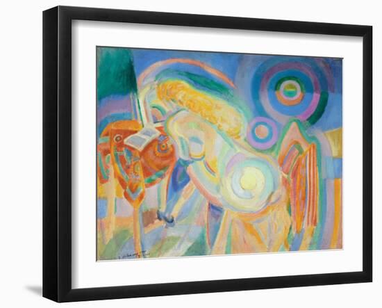 Femme Nue Lisant (Nude Woman Reading)-Robert Delaunay-Framed Giclee Print