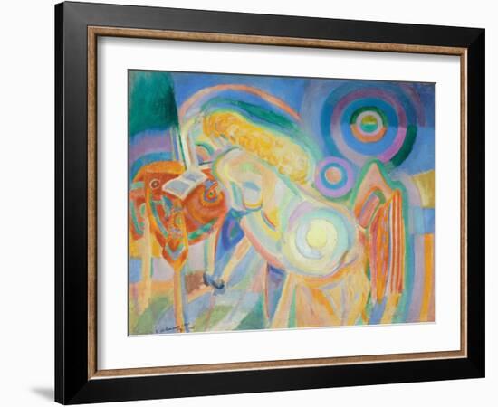 Femme Nue Lisant (Nude Woman Reading)-Robert Delaunay-Framed Giclee Print