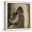 Femme, nue, se coiffant-Edgar Degas-Framed Premier Image Canvas
