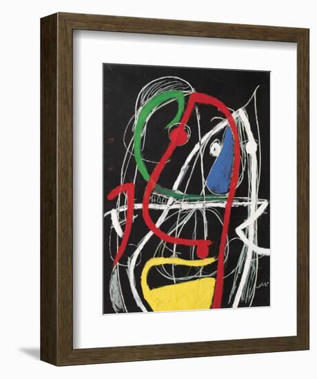 Femme, Oiseaux, 1976-Joan Miro-Framed Art Print