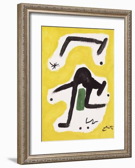 Femme, Oiseaux, Etoile, 1978-Joan Miro-Framed Giclee Print