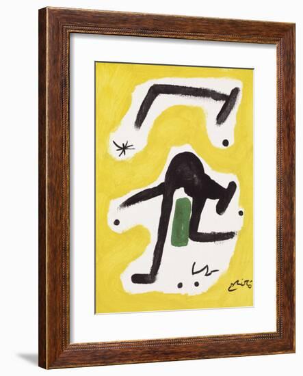 Femme, Oiseaux, Etoile, 1978-Joan Miro-Framed Giclee Print