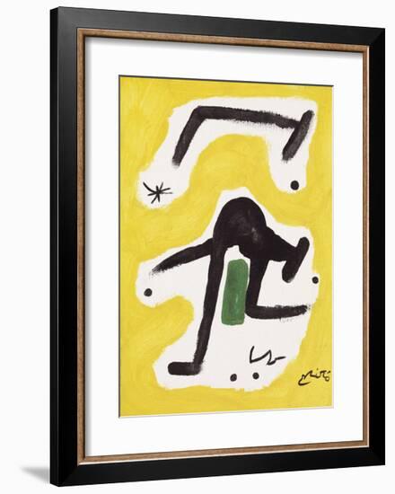 Femme, Oiseaux, Etoile, 1978-Joan Miro-Framed Giclee Print