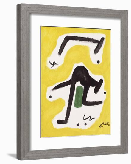 Femme, Oiseaux, Etoile, 1978-Joan Miro-Framed Giclee Print