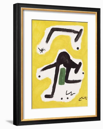 Femme, Oiseaux, Etoile, 1978-Joan Miro-Framed Giclee Print