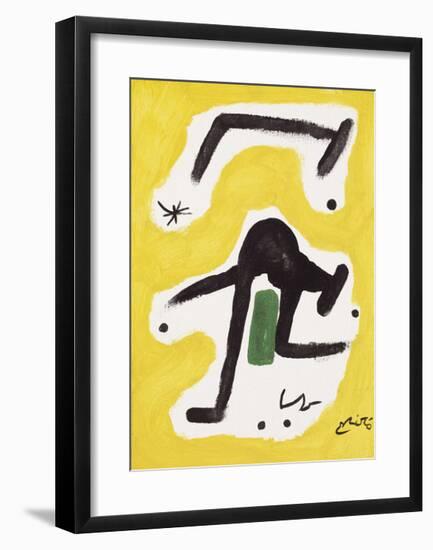 Femme, Oiseaux, Etoile, 1978-Joan Miro-Framed Giclee Print