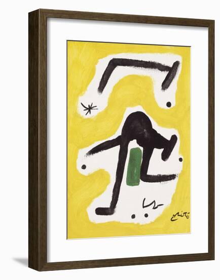 Femme, Oiseaux, Etoile, 1978-Joan Miro-Framed Giclee Print