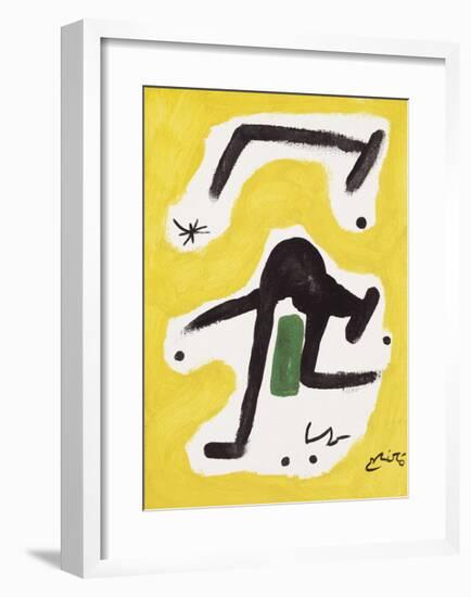 Femme, Oiseaux, Etoile, 1978-Joan Miro-Framed Giclee Print