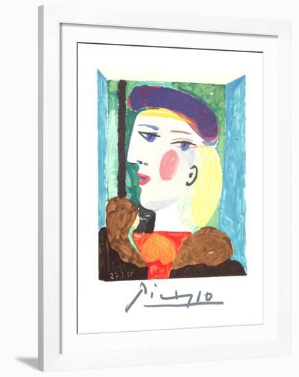 Femme Profile-Pablo Picasso-Framed Collectable Print