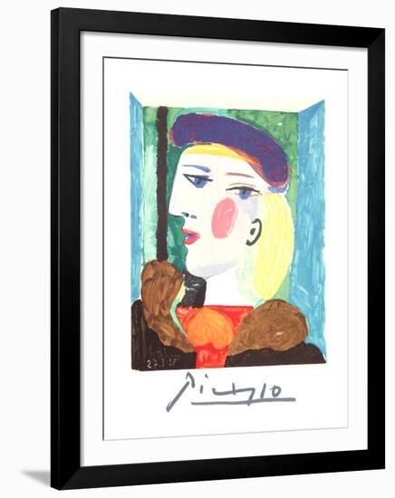 Femme Profile-Pablo Picasso-Framed Collectable Print