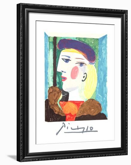 Femme Profile-Pablo Picasso-Framed Collectable Print