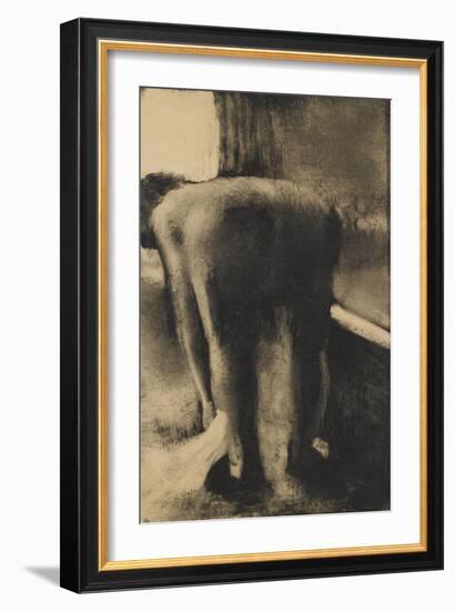 Femme s'essuyant les pieds-Edgar Degas-Framed Giclee Print