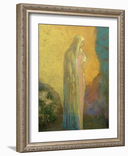 Femme voilée debout-Odilon Redon-Framed Giclee Print