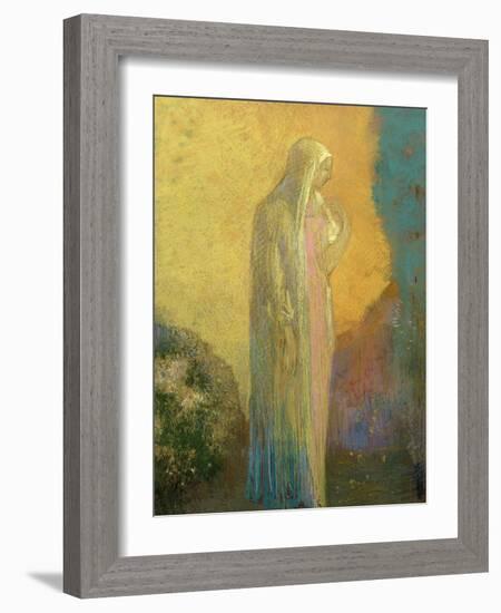 Femme voilée debout-Odilon Redon-Framed Giclee Print