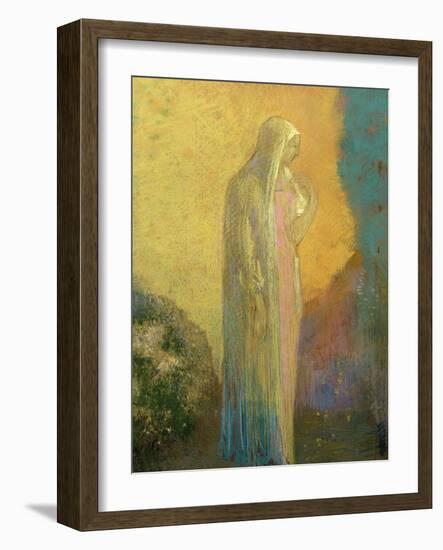 Femme voilée debout-Odilon Redon-Framed Giclee Print