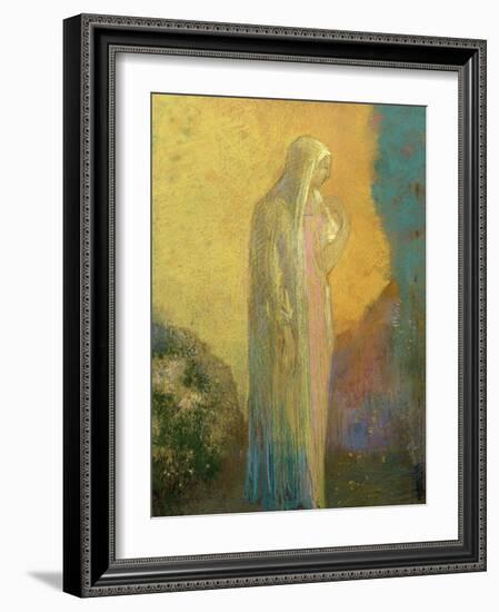 Femme voilée debout-Odilon Redon-Framed Giclee Print
