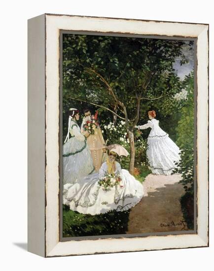 Femmes au jardin (Women in the Garden), 1866-67-Claude Monet-Framed Premier Image Canvas