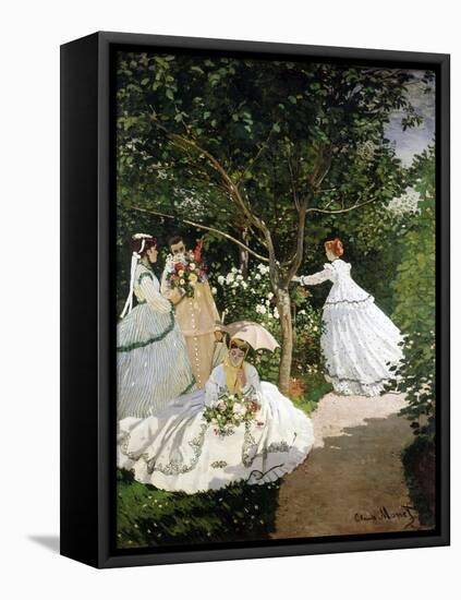 Femmes au jardin (Women in the Garden), 1866-67-Claude Monet-Framed Premier Image Canvas