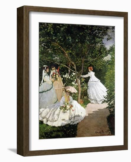 Femmes au jardin (Women in the Garden), 1866-67-Claude Monet-Framed Giclee Print