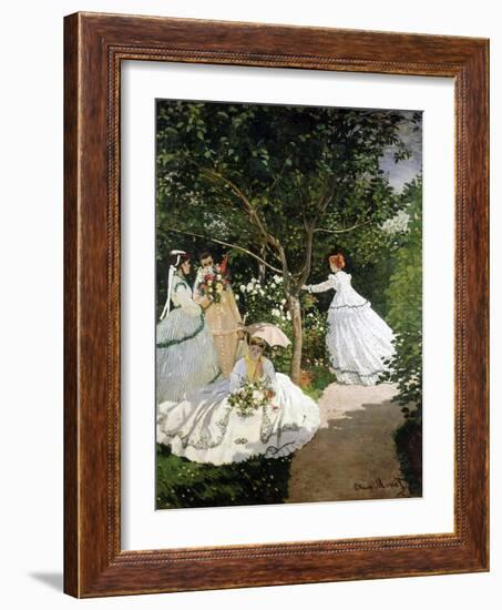 Femmes au jardin (Women in the Garden), 1866-67-Claude Monet-Framed Giclee Print