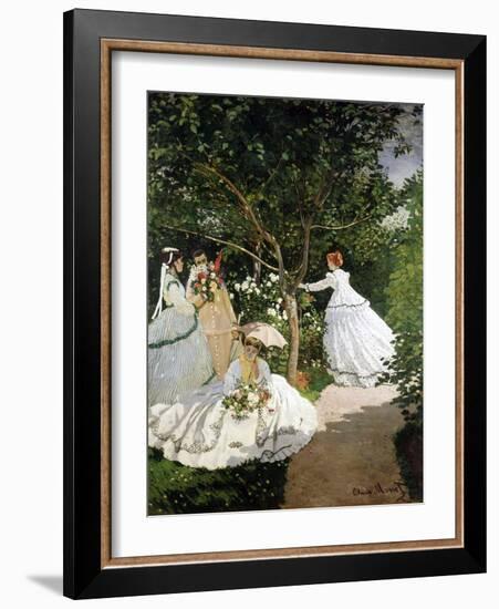 Femmes au jardin (Women in the Garden), 1866-67-Claude Monet-Framed Giclee Print