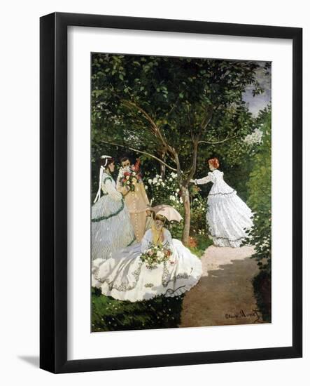 Femmes au jardin (Women in the Garden), 1866-67-Claude Monet-Framed Giclee Print